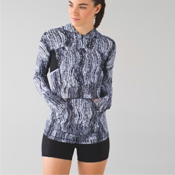 LULULEMON Runbeam Hoodie Heat Wave Print | Size 6 - Picture 1 of 16